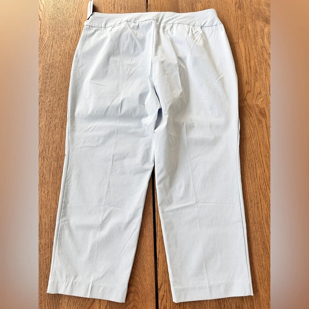 NWT. Premise Striped Light Blue Capri Pants Tommy Control 2X - Picture 2 of 11